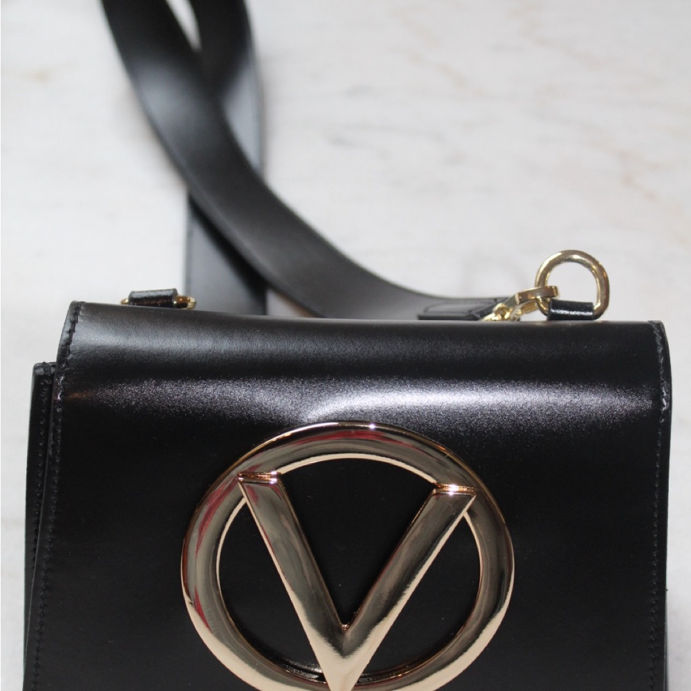Black V-Logo Women's Bag